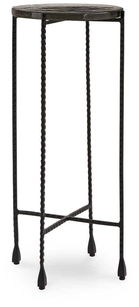 Newgoren Clear/Black Accent Table from Ashley - Luna Furniture