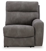 Next-Gen DuraPella Slate 5-Piece Power Reclining Sectional from Ashley - Luna Furniture