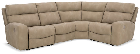 Next-Gen DuraPella Sand 4-Piece Power Reclining Sectional from Ashley - Luna Furniture