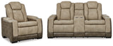 Next-Gen DuraPella Sand Power Reclining Loveseat and Power Recliner from Ashley - Luna Furniture