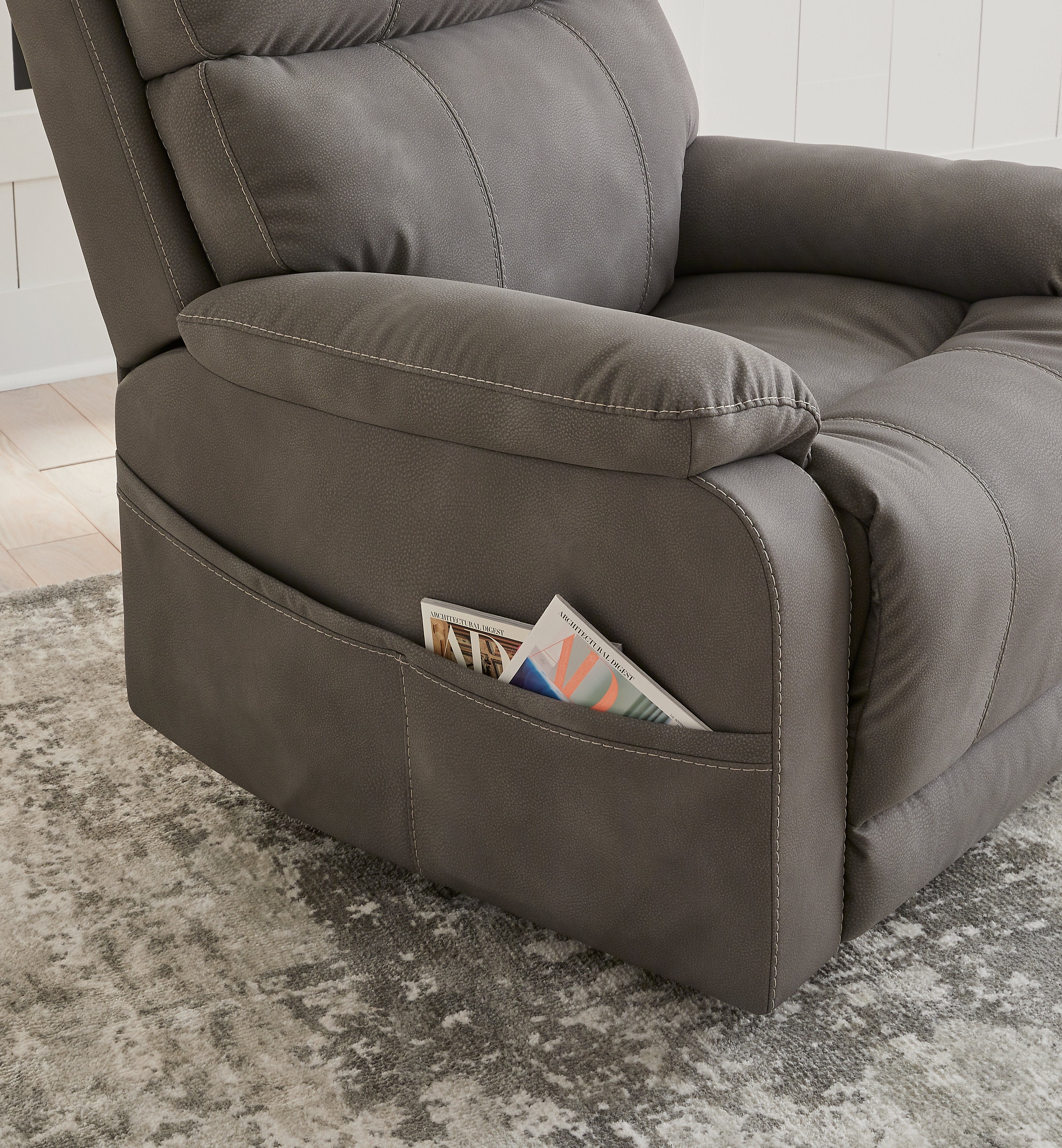 Next-Gen Durapella Slate Power Lift Recliner - Luna Furniture