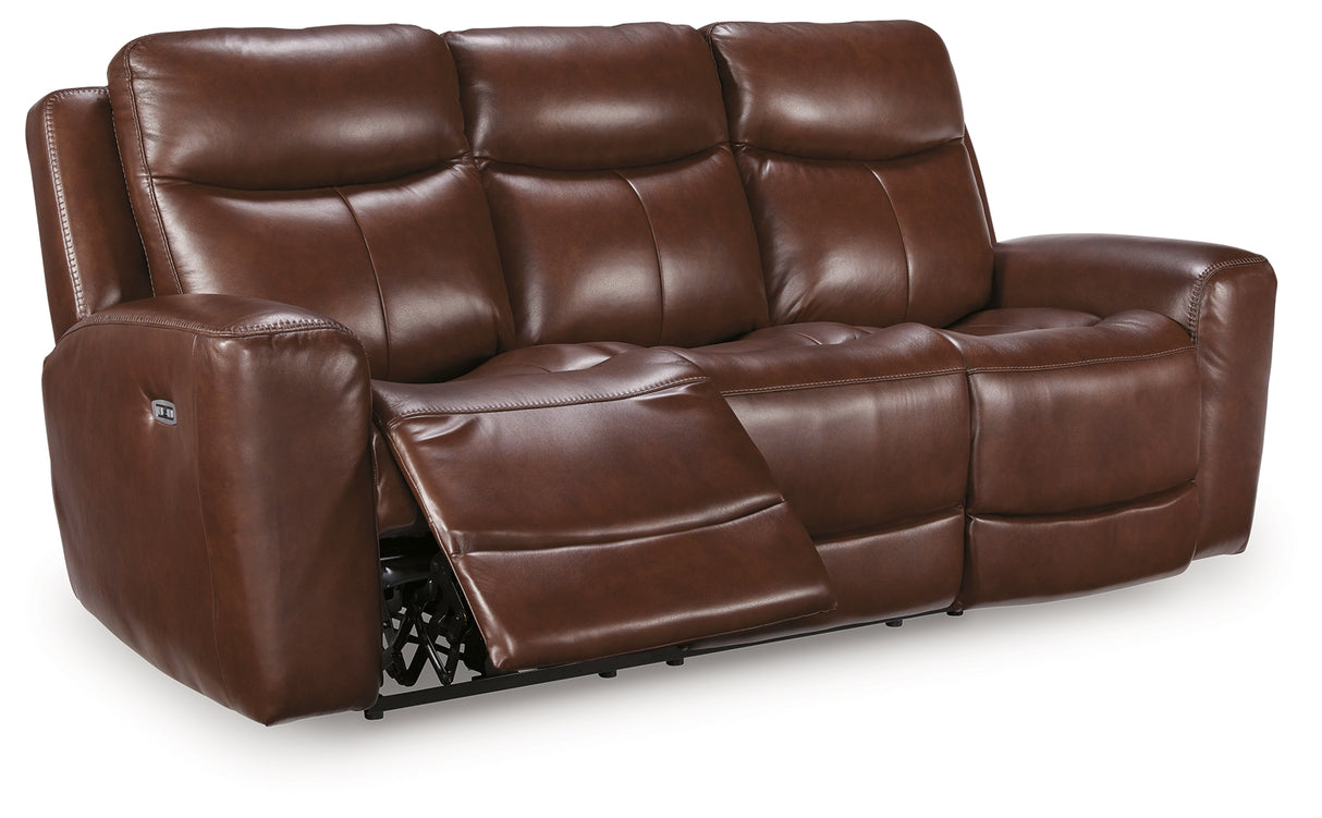 Next Move Mahogany Power Reclining Sofa from Ashley Furniture - Luna Furniture