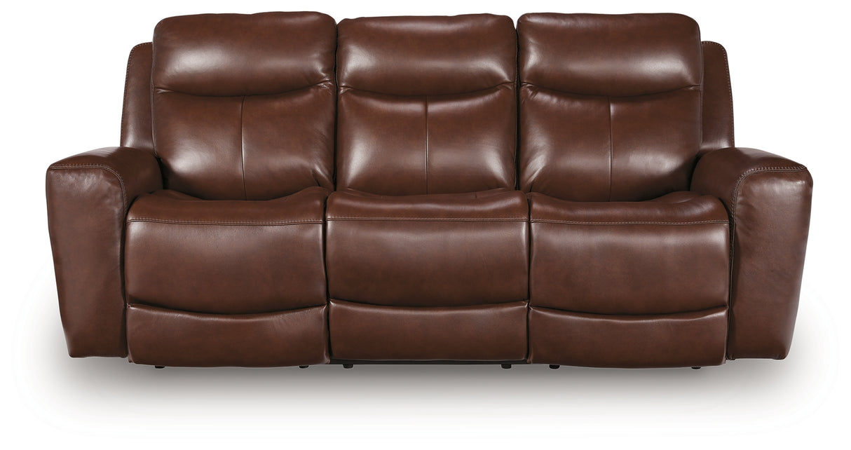Next Move Mahogany Power Reclining Sofa from Ashley Furniture - Luna Furniture