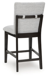 Neymorton Dark Grayish Brown Counter Height Barstool, Set of 2 from Ashley - Luna Furniture
