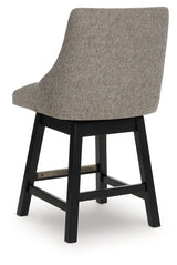 Neymorton Dark Grayish Brown Counter Height Barstool (Set of 2), Set of 2 from Ashley - Luna Furniture