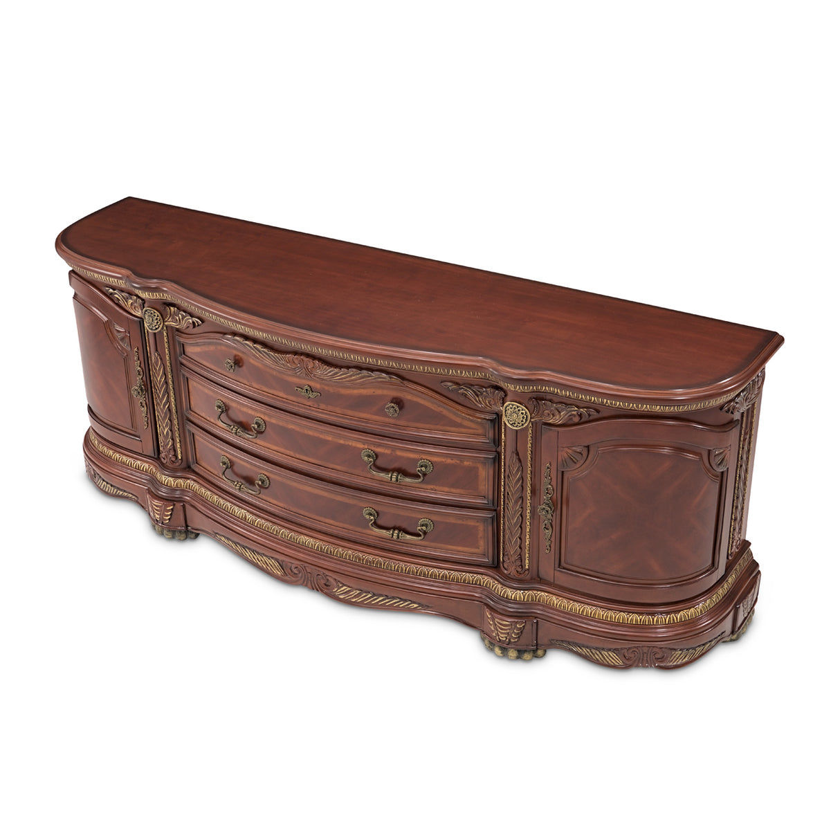 Cortina Honey Walnut Console Cabinet