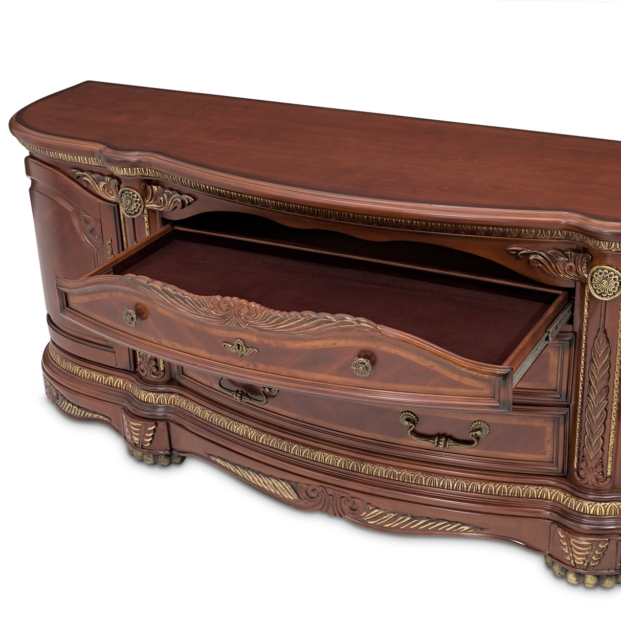 Cortina Honey Walnut Console Cabinet