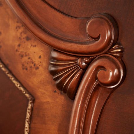Cortina Honey Walnut Cal King Sleigh Bed from Michael Amini - Luna Furniture