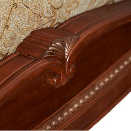 Cortina Honey Walnut Cal King Sleigh Bed from Michael Amini - Luna Furniture