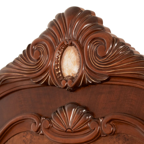 Cortina Honey Walnut Cal King Sleigh Bed from Michael Amini - Luna Furniture