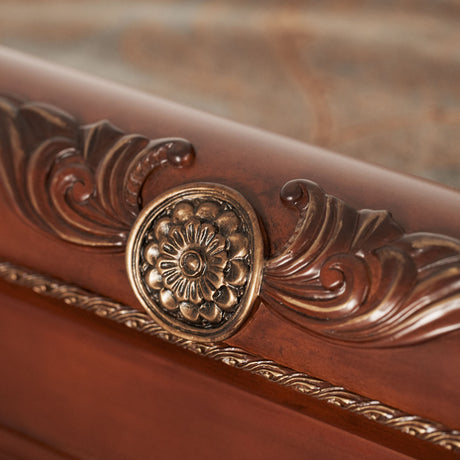 Cortina Honey Walnut Cal King Sleigh Bed from Michael Amini - Luna Furniture
