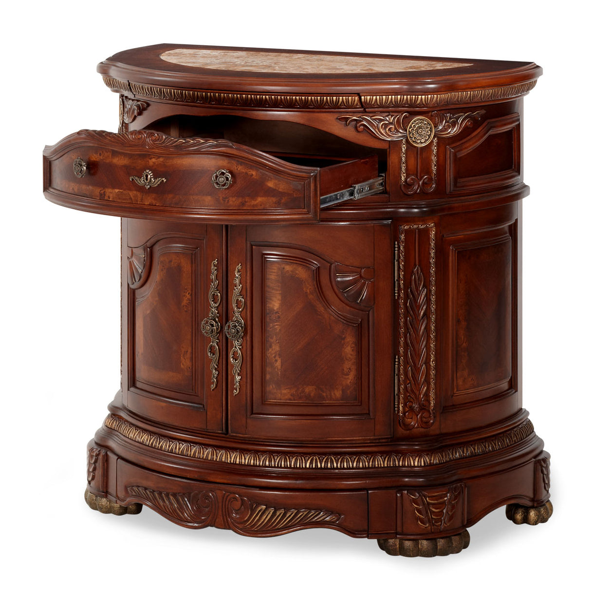 Cortina Honey Walnut Nightstand from Michael Amini - Luna Furniture