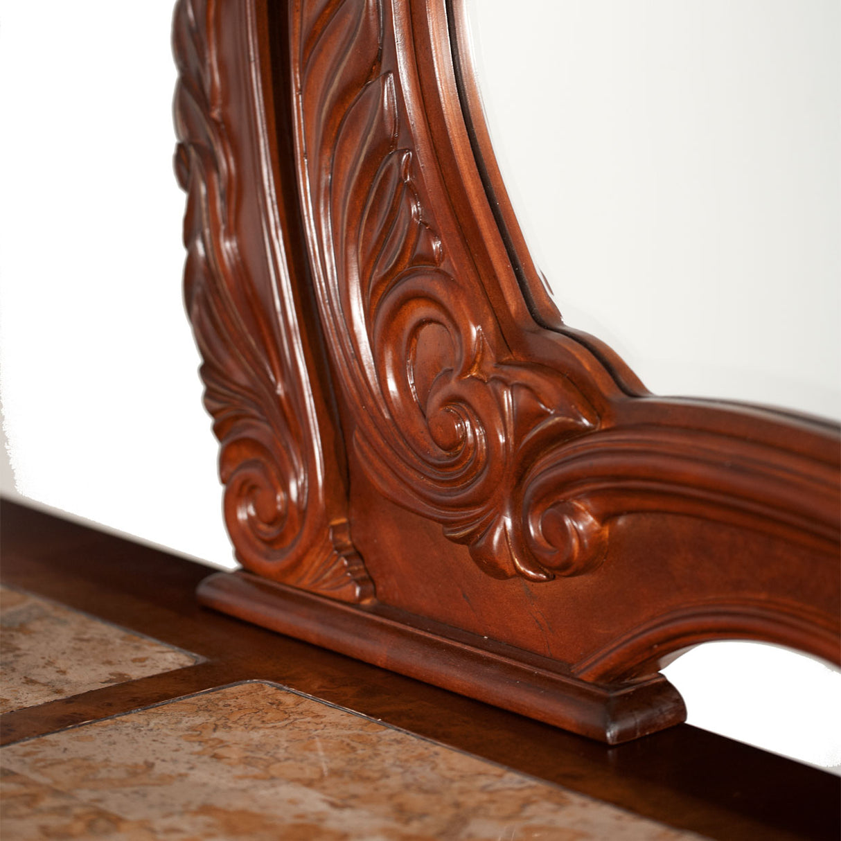 Cortina Honey Walnut Dresser With Mirror from Michael Amini - Luna Furniture