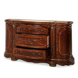 Cortina Honey Walnut Dresser With Mirror from Michael Amini - Luna Furniture