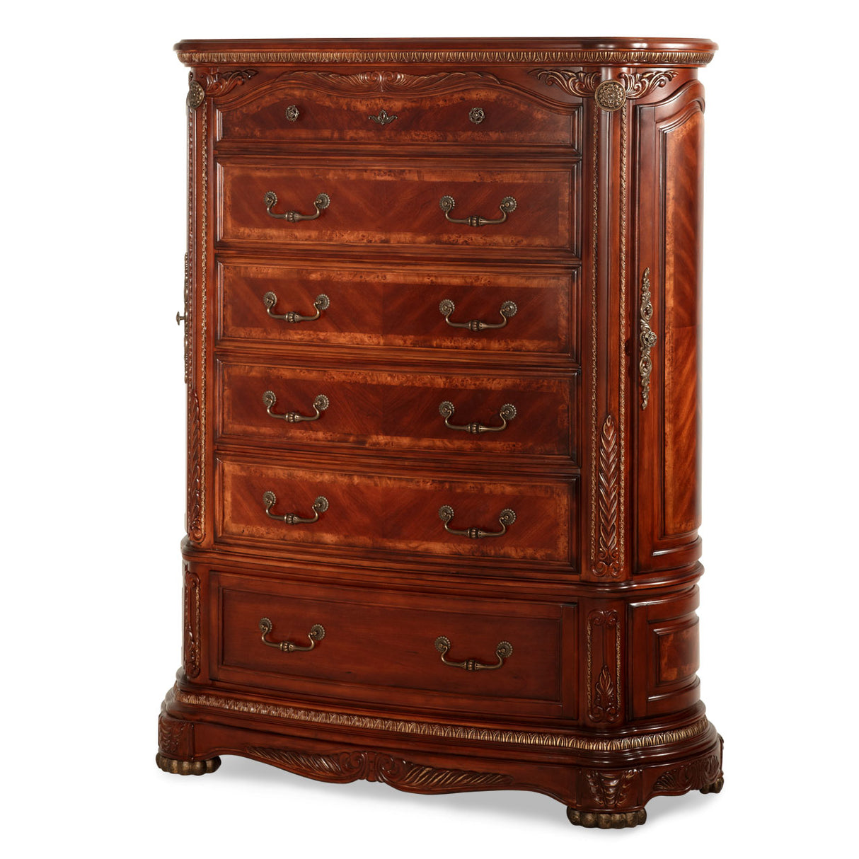 Cortina Honey Walnut Vertical Chest from Michael Amini - Luna Furniture