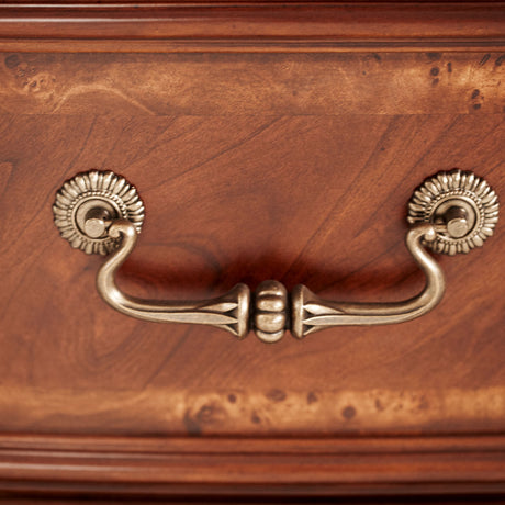 Cortina Honey Walnut Leather Bench With Storage from Michael Amini - Luna Furniture