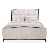Paris Chic Espresso Cal King Tufted Panel Bed (3 Pc) from Michael Amini - Luna Furniture