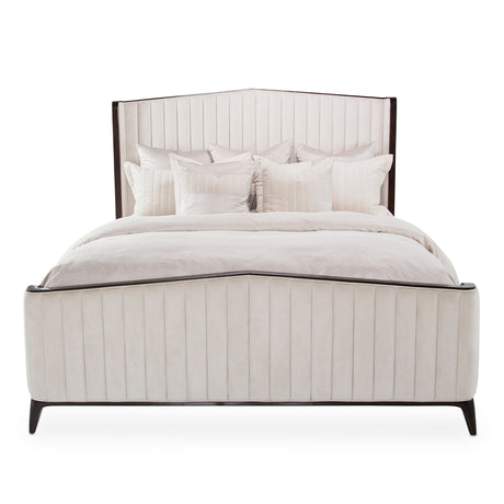 Paris Chic Espresso Cal King Tufted Panel Bed (3 Pc) from Michael Amini - Luna Furniture
