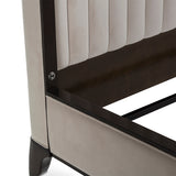 Paris Chic Espresso Eastern King Tufted Panel Bed (3 Pc) from Michael Amini - Luna Furniture