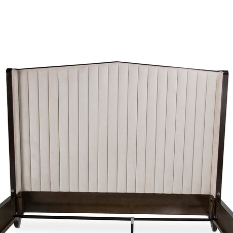 Paris Chic Espresso Cal King Tufted Panel Bed (3 Pc) from Michael Amini - Luna Furniture