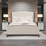 Paris Chic Espresso Cal King Tufted Panel Bed (3 Pc) from Michael Amini - Luna Furniture