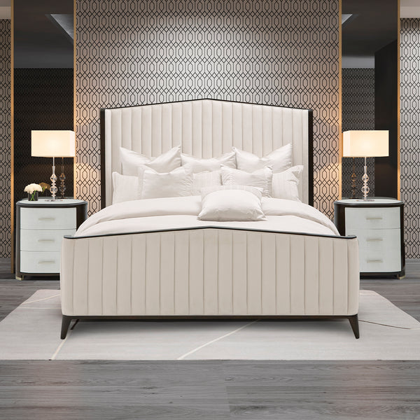 Paris Chic Espresso Cal King Tufted Panel Bed (3 Pc)