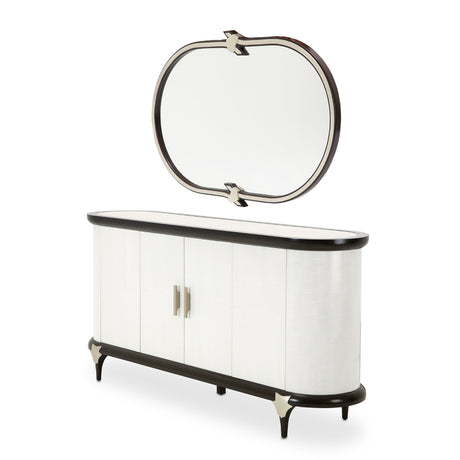 Paris Chic Espresso Sideboard & Mirror from Michael Amini - Luna Furniture