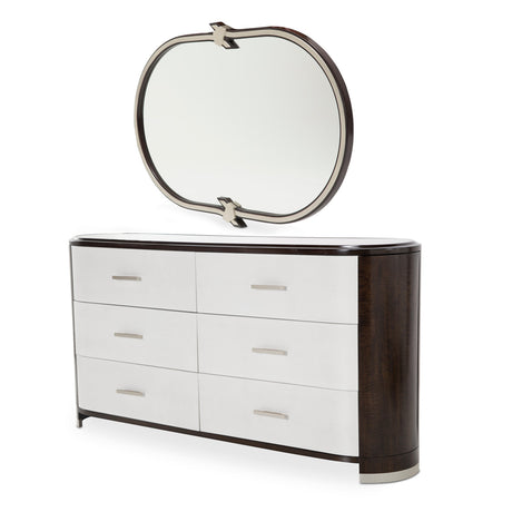 Paris Chic Espresso Dresser With Mirror from Michael Amini - Luna Furniture