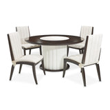 Paris Chic Espresso 60'' Round Dining Table from Michael Amini - Luna Furniture