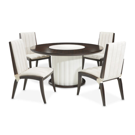 Paris Chic Espresso 60'' Round Dining Table from Michael Amini - Luna Furniture