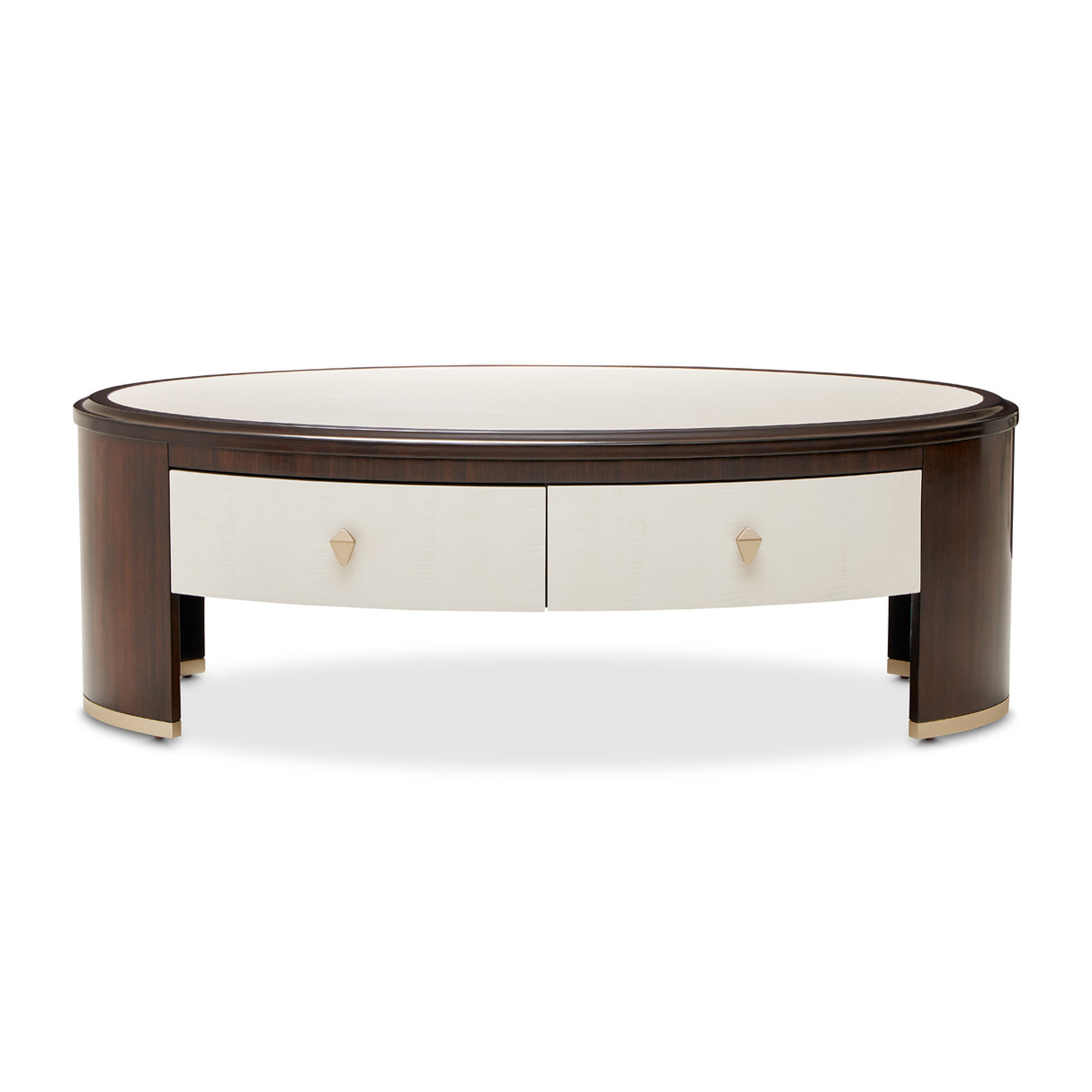 Paris Chic Espresso Oval Cocktail Table from Michael Amini - Luna Furniture