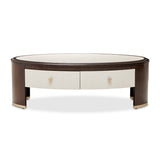 Paris Chic Espresso Oval Cocktail Table from Michael Amini - Luna Furniture
