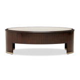 Paris Chic Espresso Oval Cocktail Table from Michael Amini - Luna Furniture