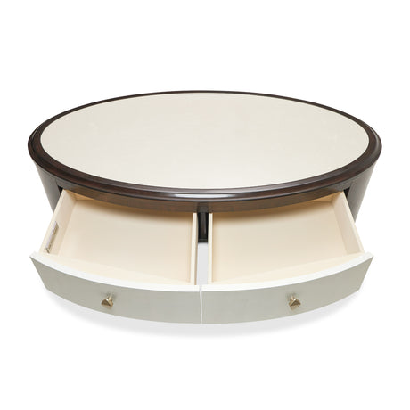 Paris Chic Espresso Oval Cocktail Table from Michael Amini - Luna Furniture
