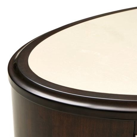 Paris Chic Espresso Oval Cocktail Table from Michael Amini - Luna Furniture