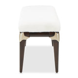 Paris Chic Espresso Faux-fur Accent Bench from Michael Amini - Luna Furniture
