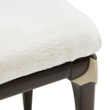 Paris Chic Espresso Faux-fur Accent Bench from Michael Amini - Luna Furniture