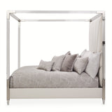 Penthouse-92 Ash Gray Eastern King Canopy Bed from Michael Amini - Luna Furniture