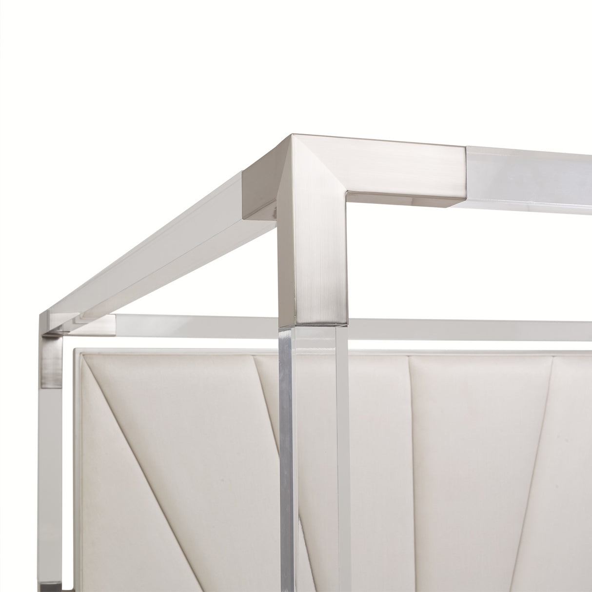 Penthouse-92 Ash Gray Eastern King Canopy Bed from Michael Amini - Luna Furniture