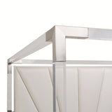 Penthouse-92 Ash Gray Eastern King Canopy Bed from Michael Amini - Luna Furniture