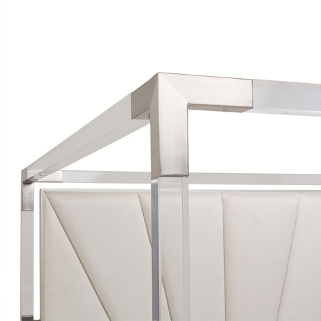Penthouse-92 Ash Gray Eastern King Canopy Bed from Michael Amini - Luna Furniture