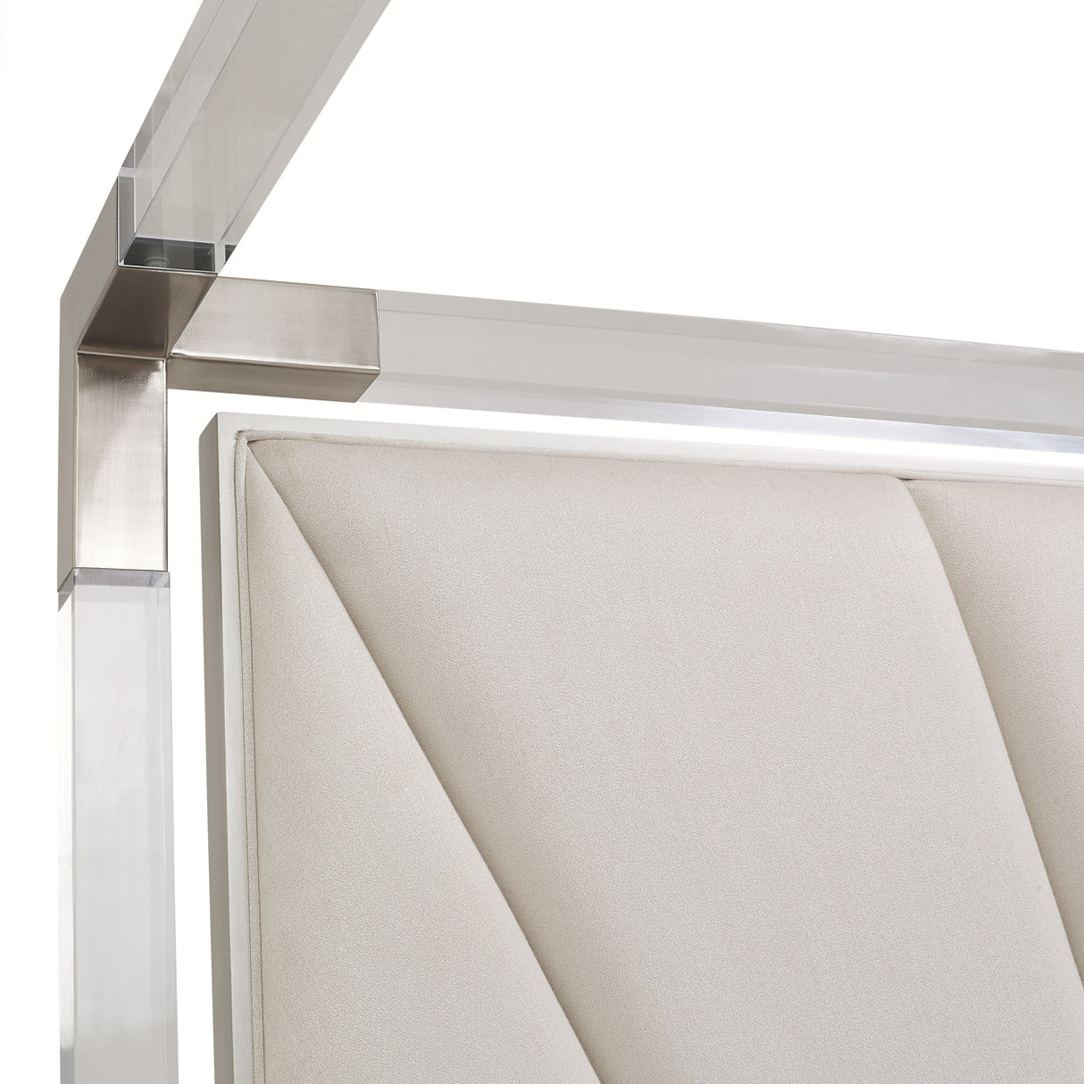 Penthouse-92 Ash Gray Eastern King Canopy Bed from Michael Amini - Luna Furniture