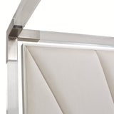 Penthouse-92 Ash Gray Eastern King Canopy Bed from Michael Amini - Luna Furniture