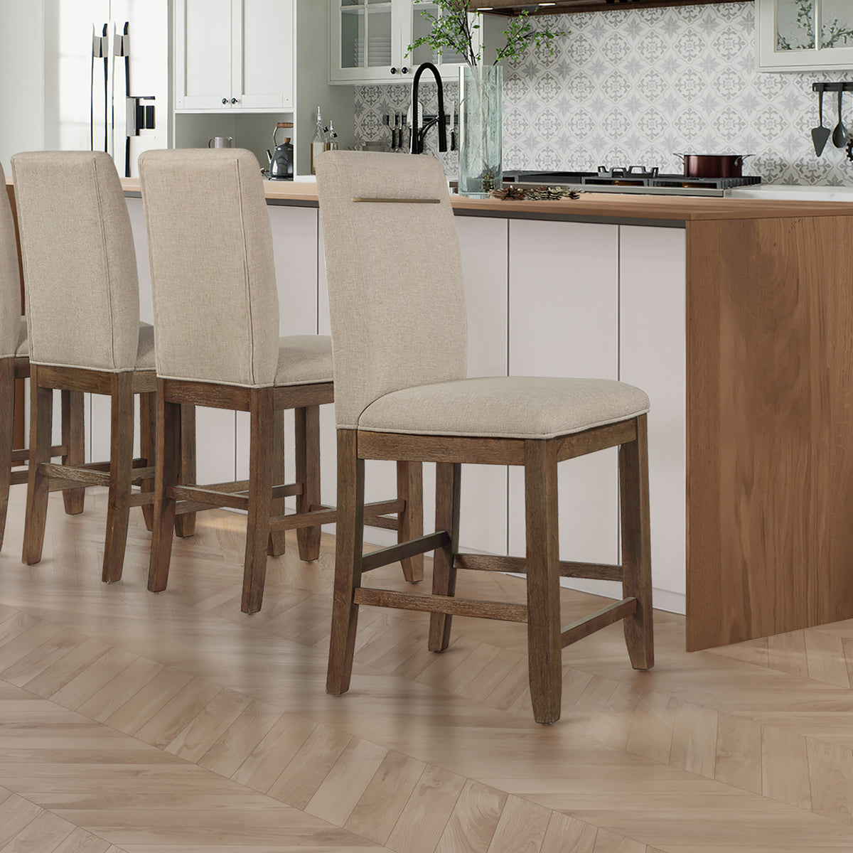 Garland Toffee 24" Counter Height Chair, Set of 2 from Steve Silver - Luna Furniture
