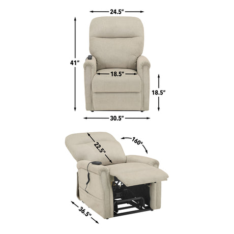 Rhodes Versatile Beige Power Lift Chair from Steve Silver - Luna Furniture