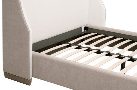 Sloan Standard King Bed in Livesmart Peyton-Pearl, Bisque, Natural Gray Oak from Essentials For Living - Luna Furniture