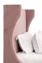 Balboa Twin Bed in Petal Velvet, Natural Gray Oak from Essentials For Living - Luna Furniture