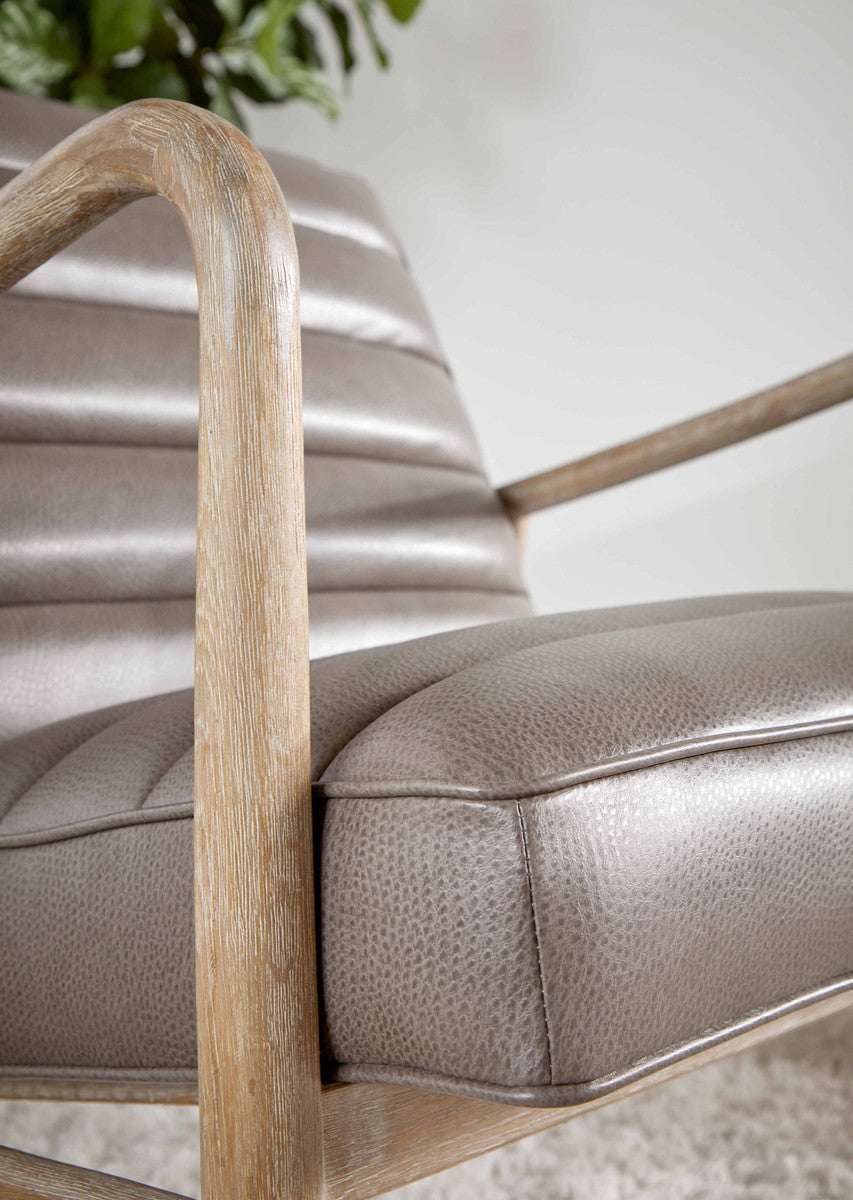 Tahoe Club Chair in Contract Ore Gray Synthetic, Natural Gray Oak from Essentials For Living - Luna Furniture