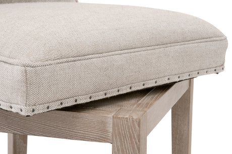 Milton Swivel Counter Stool in Performance Bisque French Linen, Natural Gray Ash from Essentials For Living - Luna Furniture