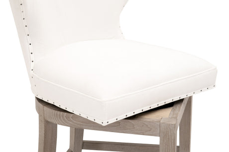 Milton Swivel Counter Stool in Livesmart Peyton-Pearl, Natural Gray Ash from Essentials For Living - Luna Furniture